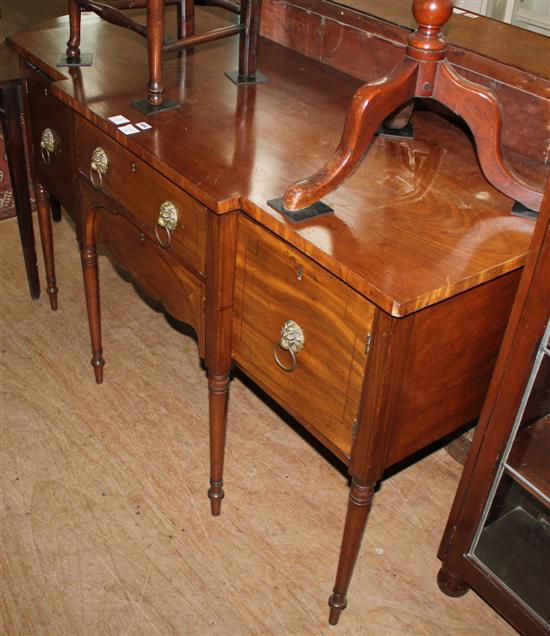 Regency inlaid mahogany sideboard(-)